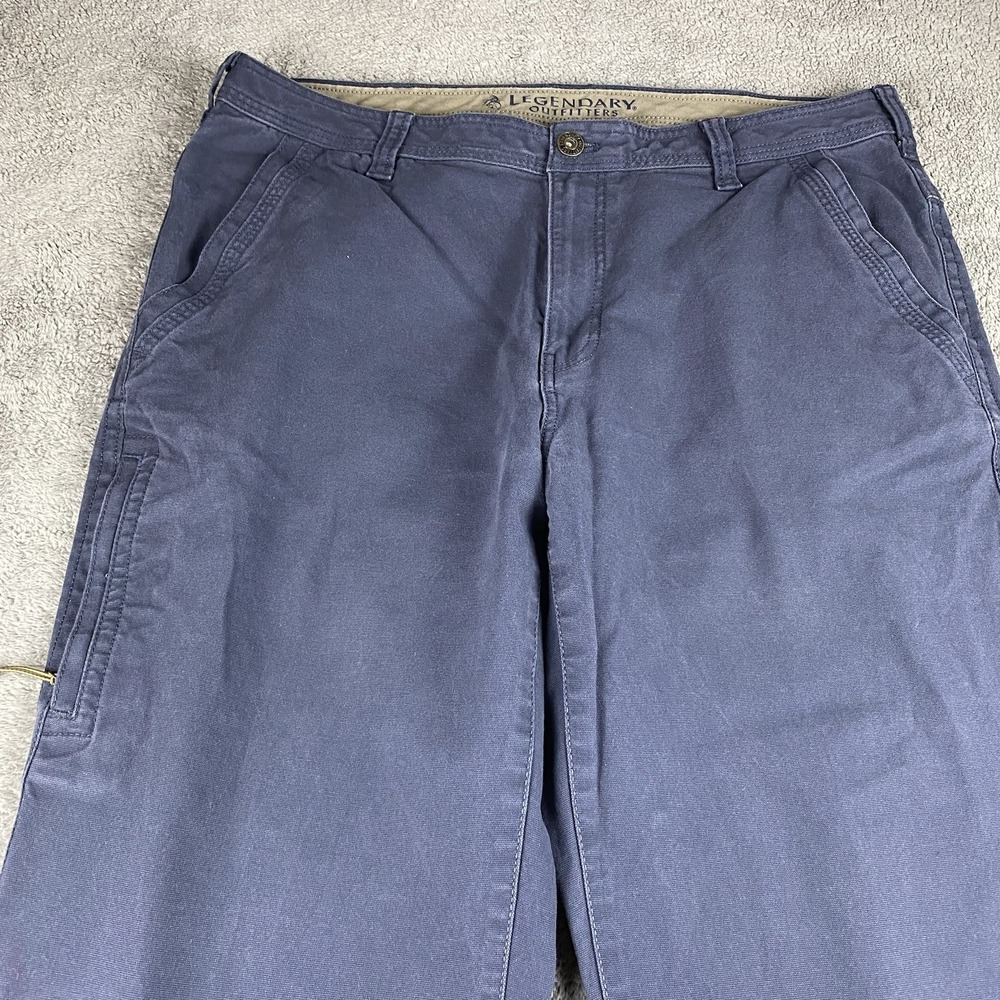 Legendary Outfitters Pants Mens 38x32 Blue Chino Straight Leg High Rise - Picture 3 of 14